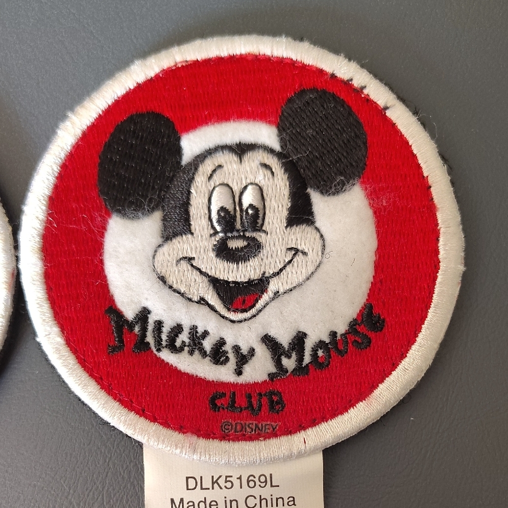 Disney Mickey Mouse Club Red and White Patches - Picture 3 of 5